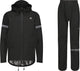Agu original essential regenpak – 100% waterdicht winddicht – dames heren - poray 5.000 – gerecycled materiaal – zwart - maat l