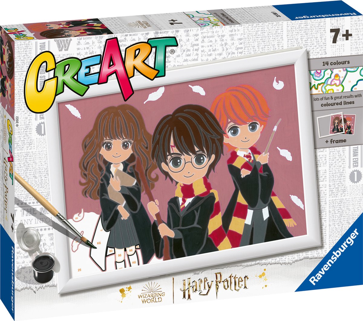 Ravensburger creart harry potter the magical trio - schilderen op nummer voor kinderen