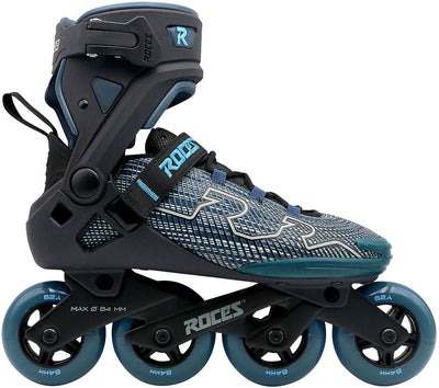 Roces r-evo 84 skeelers - 84mm - softboot - extra comfort stabiliteit - heel lock easy entry - abec-7 - fitness inline skates - heren dames - zwart groen - maat 38