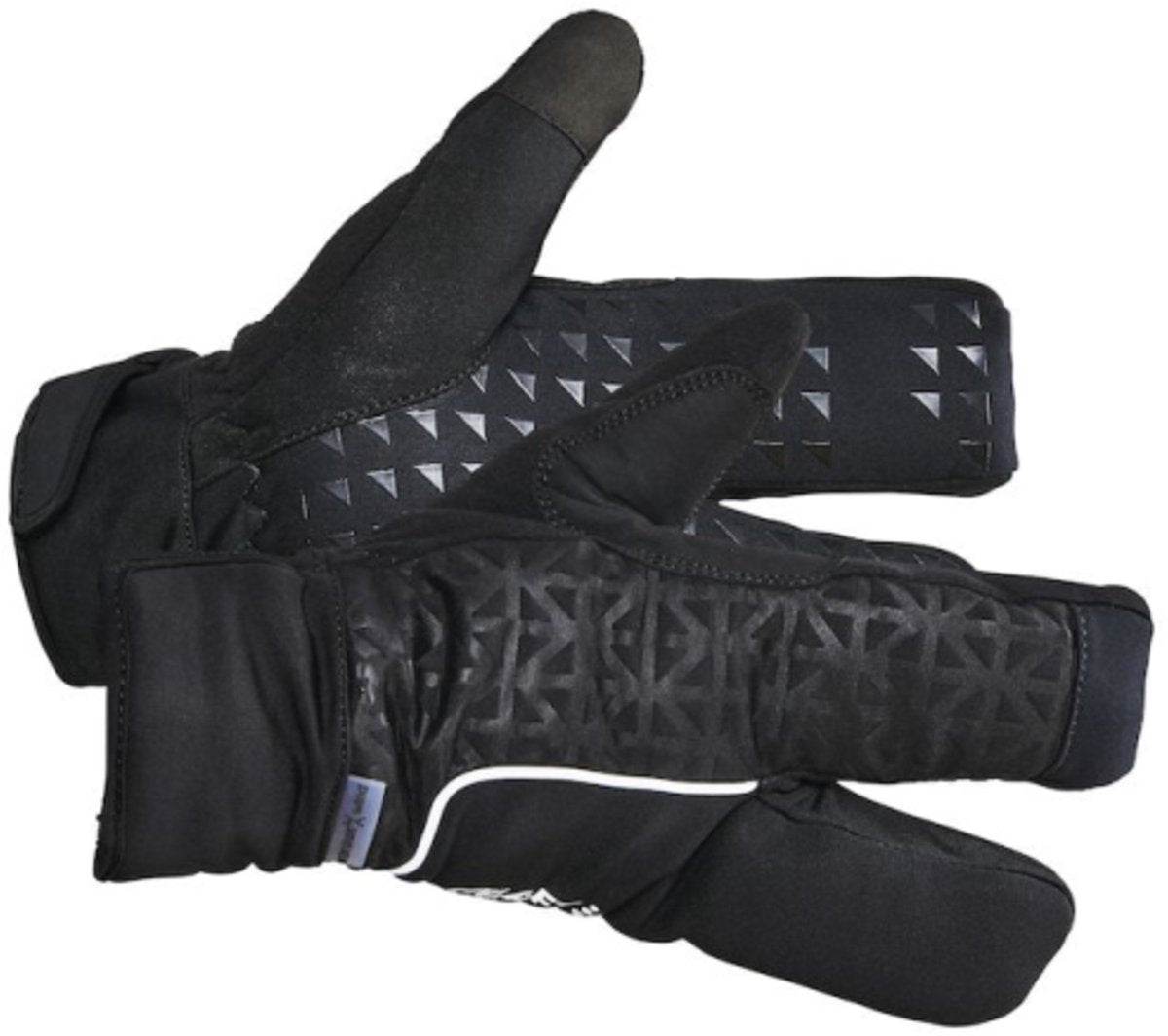 Craft fietshandschoenen winter unisex zwart siberian 2.0 split finger glove black-s