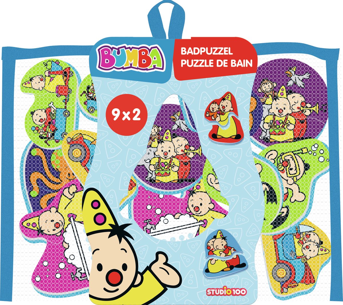 Bumba badpuzzel - 9 badpuzzels uit 2 delen - kleeft op de badrand