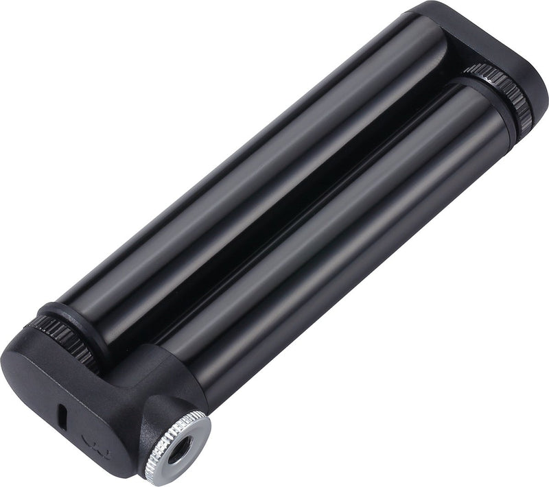 Bbb cycling doubleshot mini fietspomp - hoge druk: 8 bar - 116 psi - push on pompkop voor presta ventielen - compacte handpomp racefiets - 12cm - bmp-102