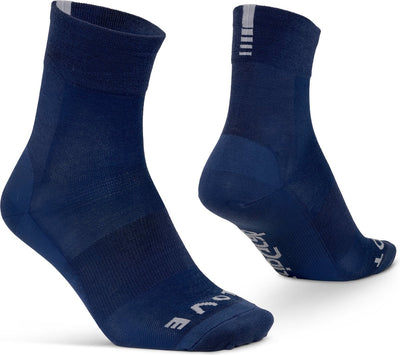 Gripgrab - merino lightweight sl zomer fietssokken sport sokken wielersokken met merino wol - navy blauw - unisex - maat xs (35-38)