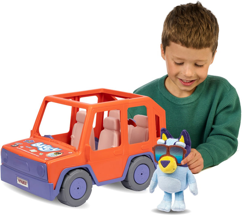 Moose toys bluey - bluey buddies big heeler 4wd speelset - incl. pluchen bluey