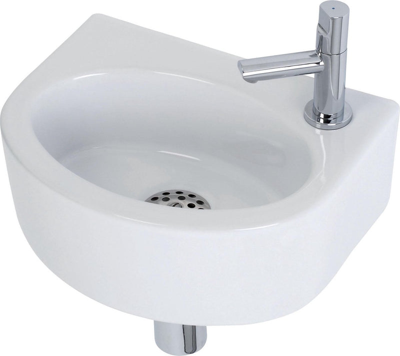 Plieger orlando fontein toilet - set - fontein 30 x 22 cm inclusief fonteinkraan en sifon - keramiek - wit