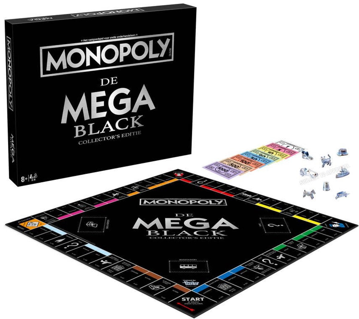 Asmodee monopoly mega black collector's editie bordspel nederland.
