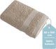 Hush. living hush living - handdoek 100% katoen - per stuk - 50×100 cm - zware kwaliteit 500g m2 - stijlvol boord en ophanglus - zand
