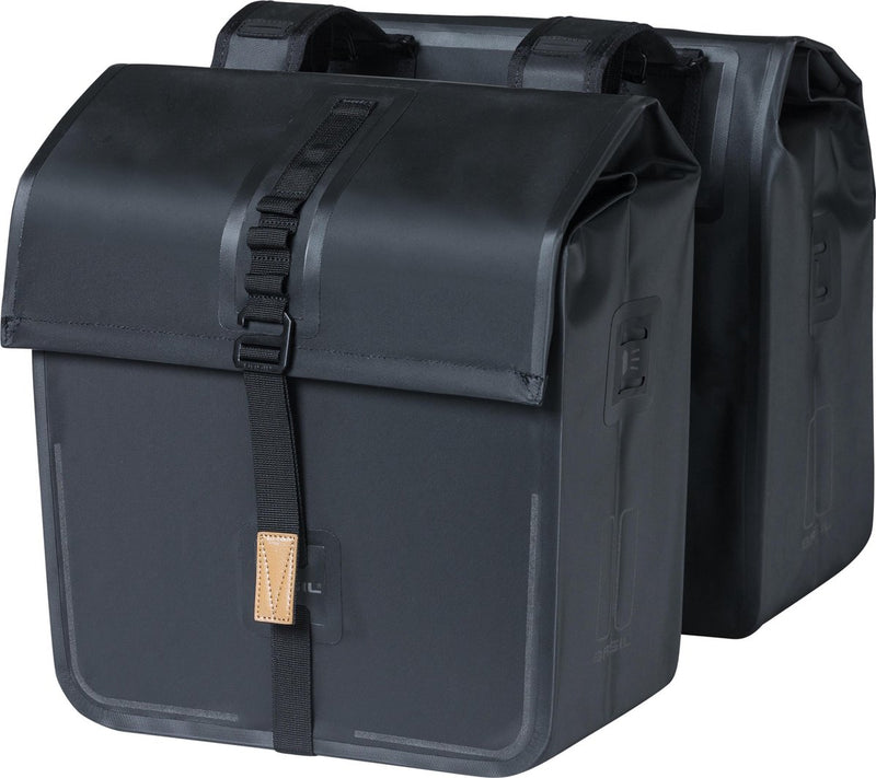 Basil Urban Dry dubbele fietstas, waterdicht, 50L, mat zwart