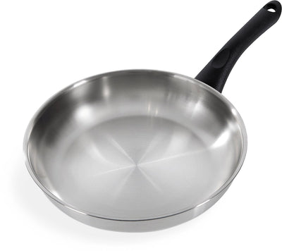 Bk bold koekenpan 24cm - zonder pfas-vrije antikleeflaag - koekenpan inductie - rvs bakpan - koudgrepen - ovenbestendig tot 160°c – koudgrepen - zonder deksel – zilver