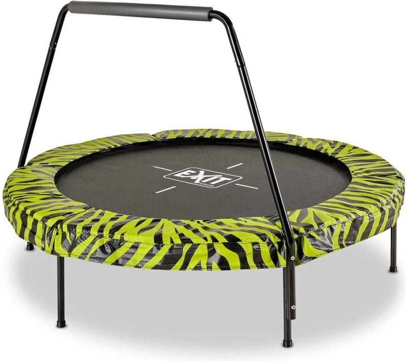 Exit toys exit tiggy trampoline ø140cm - met beugel - rond - kindertrampoline - zwart groen