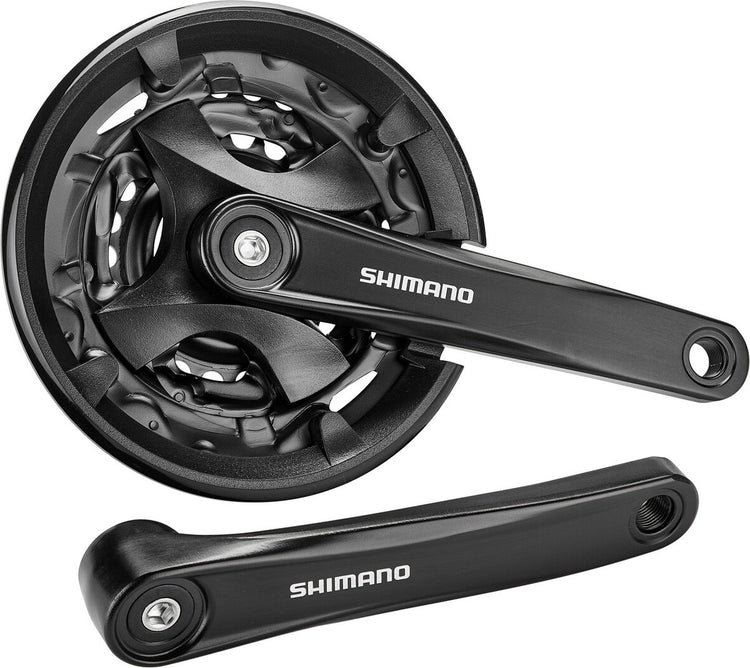 Shimano crankstel altus fc-m101 3x9 speed 170 40-30-22 vierkante as - zwart