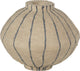 Woood karo decoratie vaas - papier mache - zand - 30x35x35
