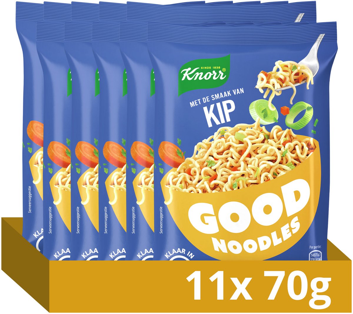 Knorr good noodles - kip - zonder kunstmatige kleurstoffen en conserveermiddelen - 11 x 70 g