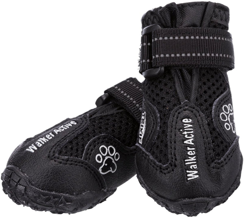 Trixie walker active - hondenschoentjes - xs - zwart - 2 st