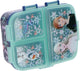 Stor disney's frozen kinderlunchbox – broodtrommel met 4 vakken voor kinderen vanaf 4 jaar - vaatwasserbestendig bpa-vrij - donkerblauw turquoise