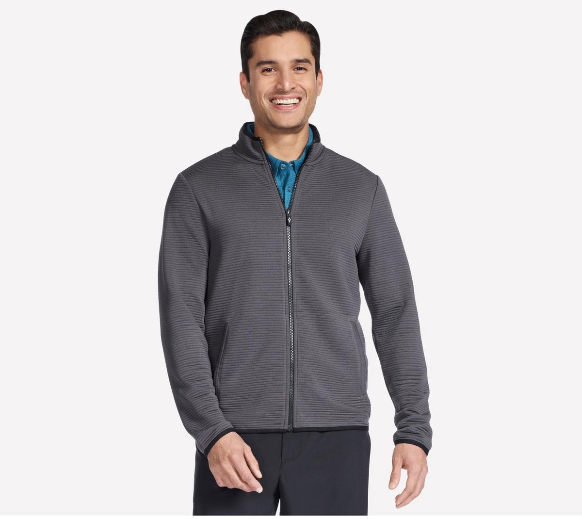 Skechers the hoodless hoodie ottoman heren vest - grijs