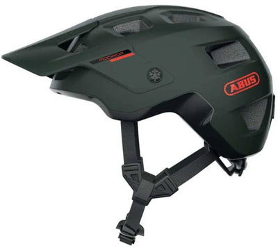 Abus fietshelm modrop pine green l - 57-61 cm - groen - geschikt voor gebruik op mountainbikes - 360 g