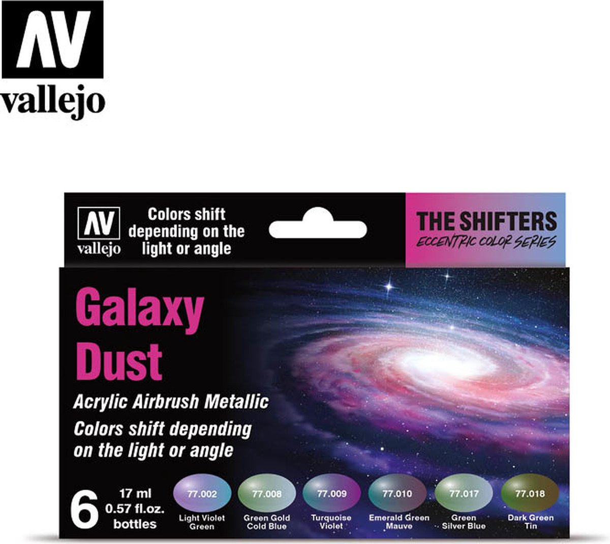 Vallejo the shifters set galaxy dust - 6 kleuren - 17 ml - 77092
