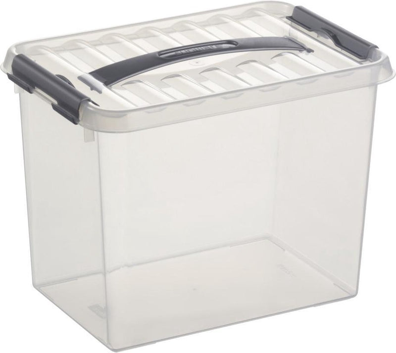 Sunware q-line opbergbox medium 9 liter transparant 30,7x20x22,3cm