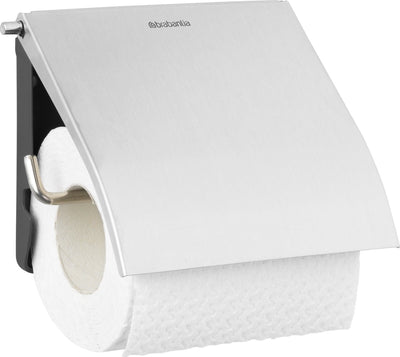 Brabantia renew wc rolhouder - met klep - hangend - zonder boren - matt steel