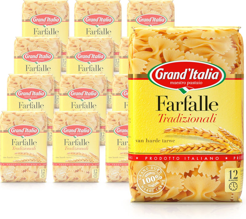 Grand'italia farfalle tradizionali - pasta - 12 x 500g