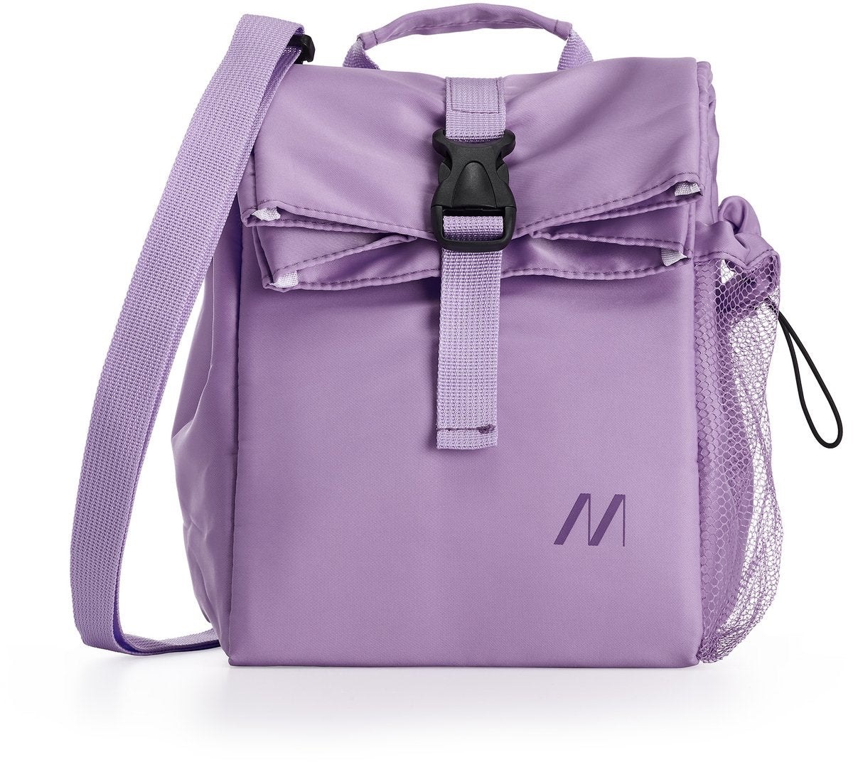 Muitomas koeltas 8 liter - thermische isolatie - eén centraal compartiment - zijvak voor fles - verstelbare schouderriem - violet