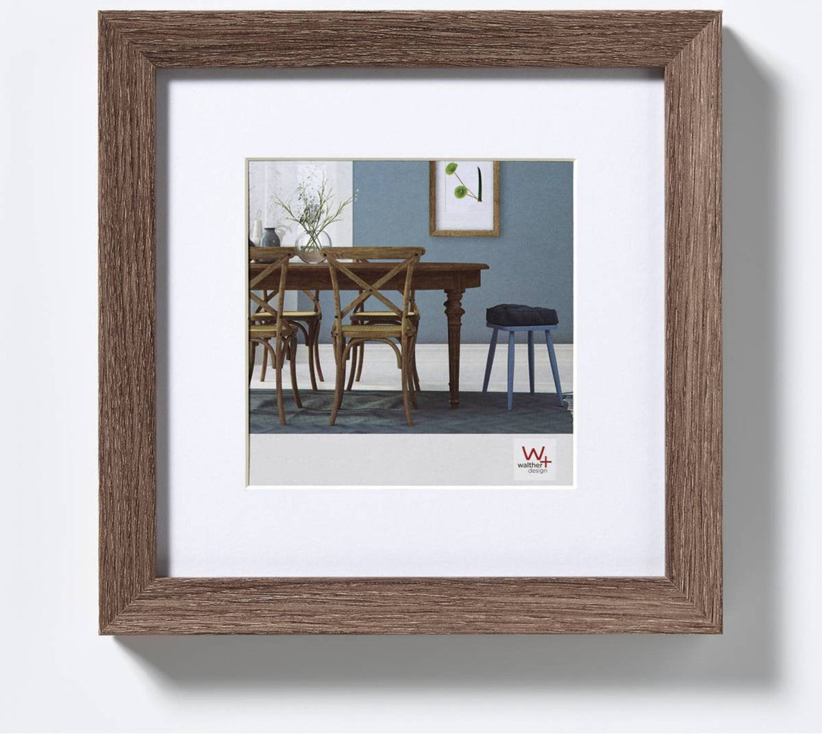 Walther fiorito - mdf houten lijst - fotoformaat 40x40 cm - walnoot