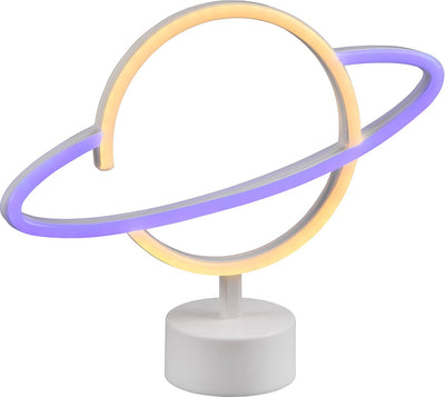 Rl live your light reality planet - tafellamp - wit - incl. 1x smd 1,6 w - usb-aansluiting - niet geschikt voor externe dimmer - geschikt voor accuvoeding