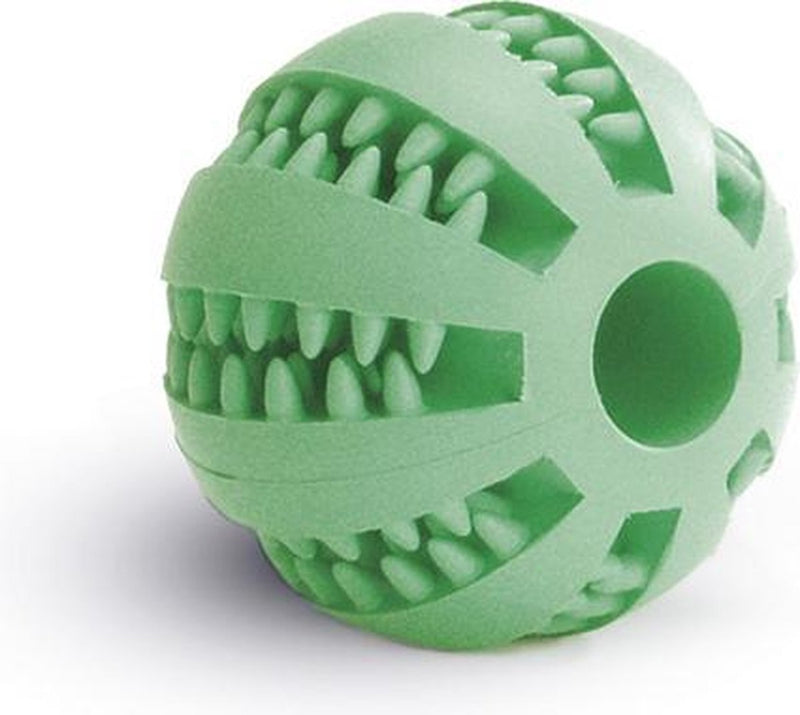 Beeztees massagebal - hondenspeelgoed - rubber - mint - 7 cm