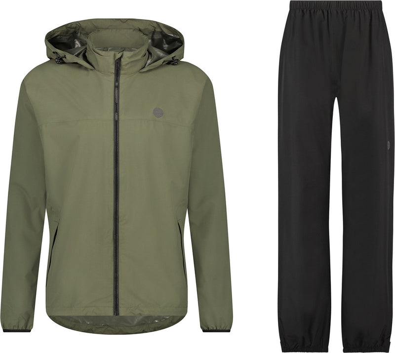 Agu go regenpak essential dames heren - groen - xxl - waterdicht ademend