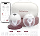 Momcozy m5 smart – handsfree borstkolf – 2 stuks – elektrisch – stil compact – met borstschild inserts - wit grijs