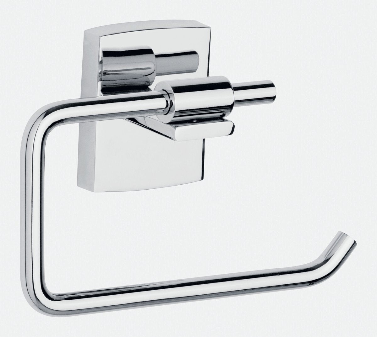 Tesa toiletrolhouder klaam verchroomd badkamer zelfklevend zonder boren – 142x95x47mm
