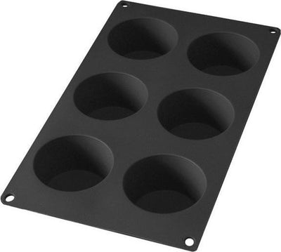 Lékué bakvorm - 6 muffins - siliconen - black