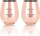 Viski stemless wijnglas - rvs - 532ml - koperkleurig - set van 2