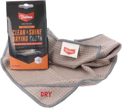 Valma microvezel droogdoek – super absorberend – droogt krasvrij pluisvrij - veilig voor lak en glas – voor ieder oppervlak - afmeting 40x40cm