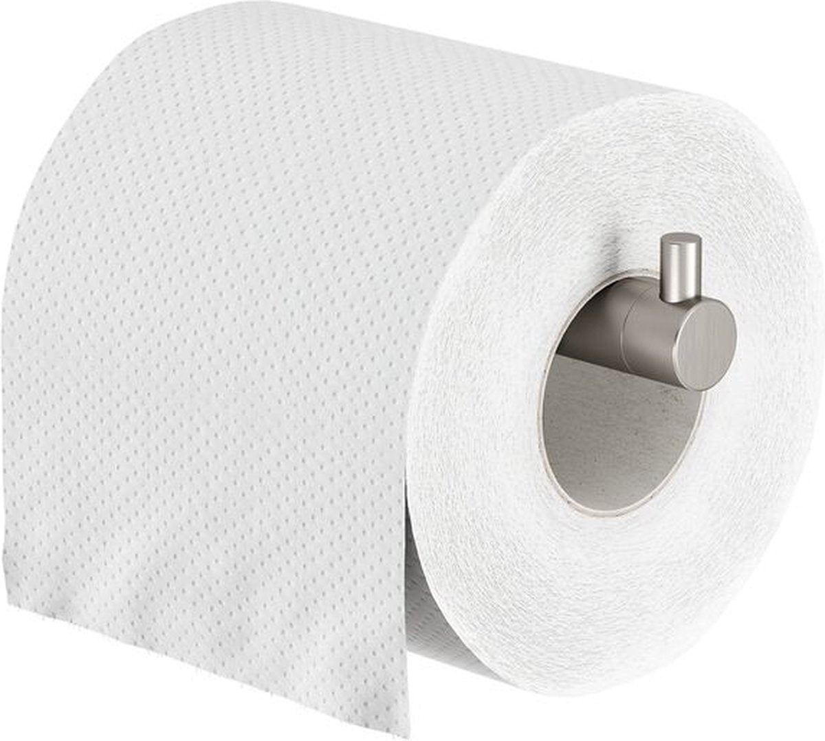 Tiger boston - reserverolhouder - wc rolhouder - toiletrolhouder - zonder boren - wandmontage - boren of lijmen - rvs geborsteld