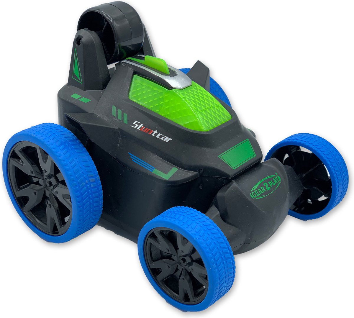 Gear2play rc stunt roll stuntauto blauw - bestuurbare auto
