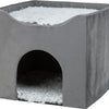 Trixie kattenhuis harvey grijs-wit zwart