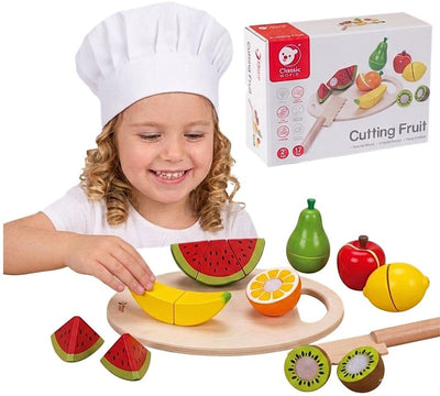 Classic world wooden toys wooden cutting fruit