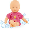 Corolle babypop badspeelgoed roze 20cm - mini bain popje voor waterpret.