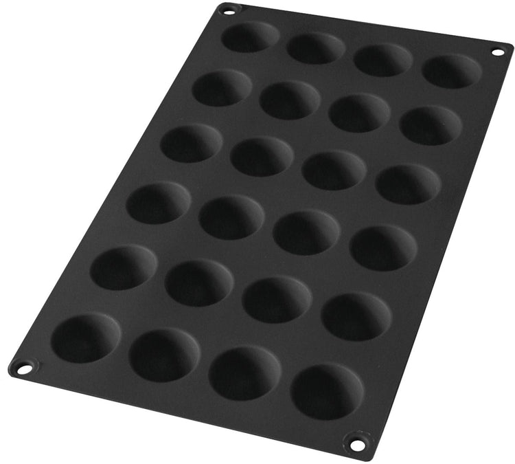 Lékué bakvorm 24 halve bollen - siliconen - black
