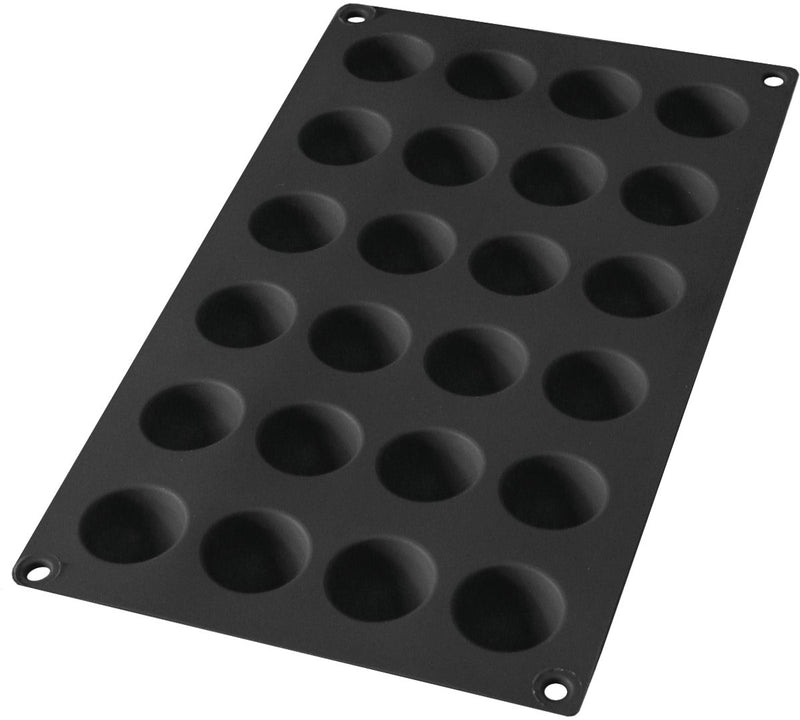 Lékué bakvorm 24 halve bollen - siliconen - black