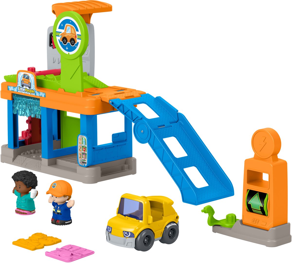 Mattel little people lets go fillin fun service station.