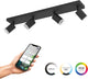 Eglo connect.z melitello-z smart spot - led - 68 cm - zwart - instelbaar rgb wit licht - dimbaar - zigbee