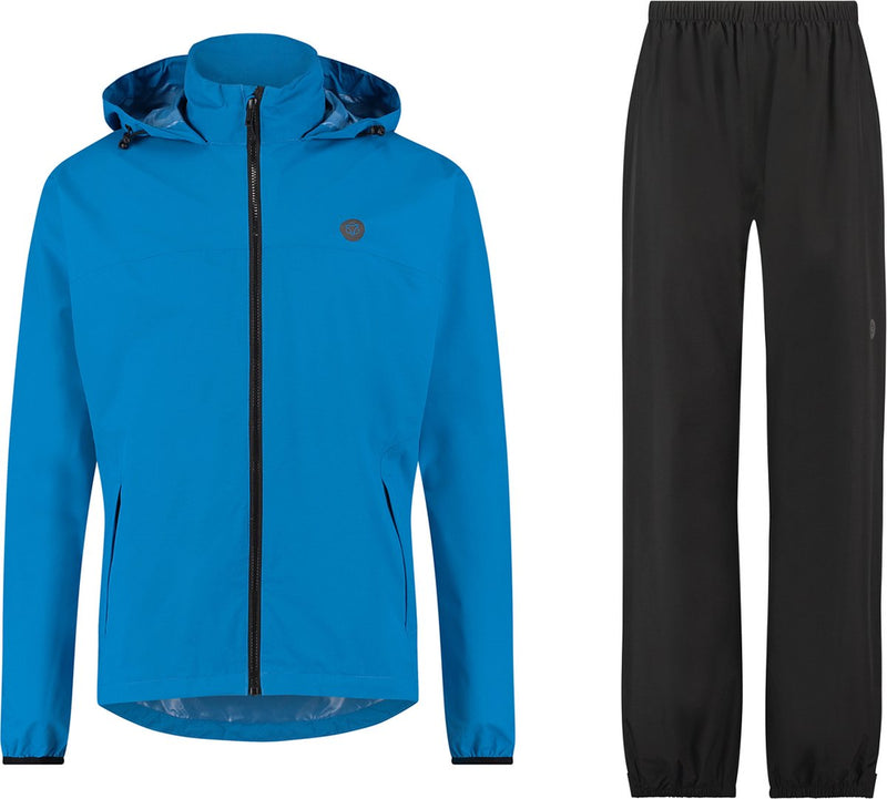 Agu go regenpak essential dames heren - blauw - xl - waterdicht ademend