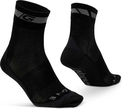 Gripgrab - merino regular cut fietssokken 1 paar wieler sokken - zwart - unisex - maat s (38-41)