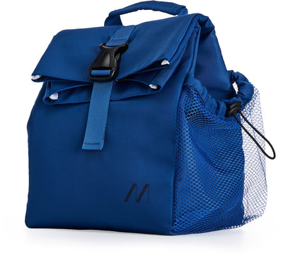 Muitomas koeltas 8 liter - thermische isolatie - eén centraal compartiment - zijvak voor fles - verstelbare schouderriem - blauw