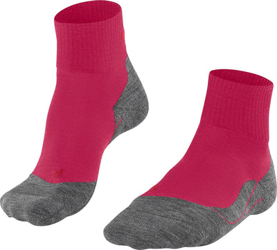 Falke tk5 short anti-blaar dun wol functioneel materiaal wandelsokken dames rood - maat 37-38 37 38