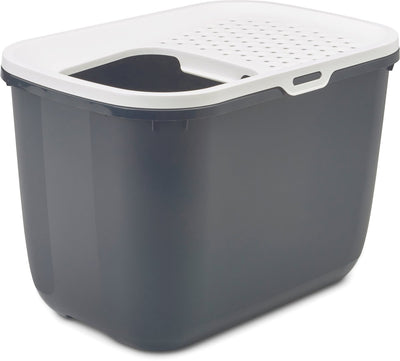 Savic kattentoilet hop in 38.5 x 58 x 39 x 5 cm - kattenbak - antraciet wit