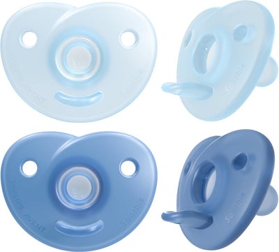 Philips avent soothie fopspeen - 0 tot 6 maanden - 2 speentjes - blauw of roze - scf099 20